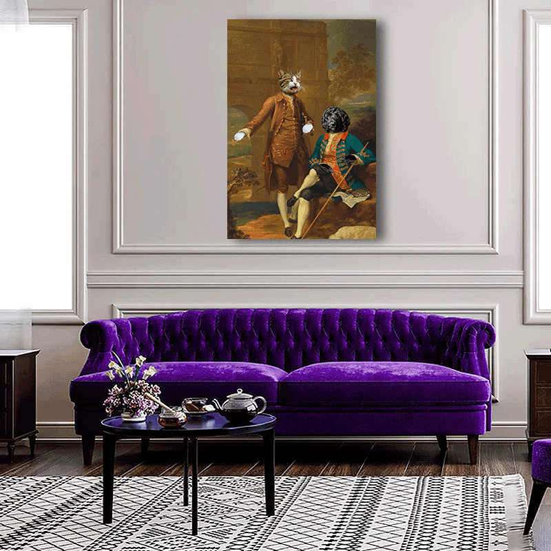 Noble Companions – Vintage Multi-Pet Portrait